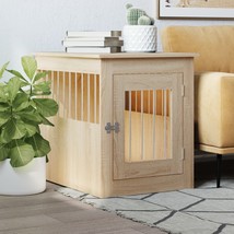 Dog Crate Furniture Sonoma Oak 55x75x65 cm Engineered Wood - £59.90 GBP