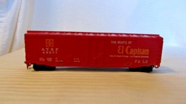 HO Scale Tyco 50&#39; Box Car, ATSF Santa Fe El Capitan, Red, #49277, Built - $17.81