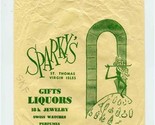 Sparky&#39;s Gifts &amp; Liquors Paper Bag St Thomas US Virgin Islands  - $11.88