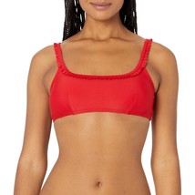 MSRP $78 Tommy Hilfiger Womens Standard Detailed Bikini Top Red Size Medium - £14.74 GBP