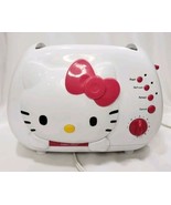 Hello Kitty Toaster 2 Slice Wide Slot Pink &amp; White Kawaii Sanrio KT5211  - £23.43 GBP