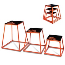 3 Pcs Plyometric Platform Box - Small, Medium, Large Sized Platform Boxe... - £183.64 GBP