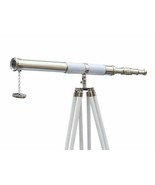 Nautical Brass Telescope with Floor Standing Tripod Spyglass Home/Office... - £167.70 GBP