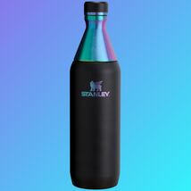 Stanley 20oz Slim Bottle Black Chroma—Blue/Purple/Pink Iridescent—New W/... - $37.88