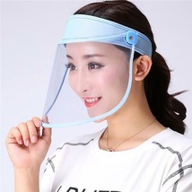 Reusable &amp; Adjustable Face Shield Flip Up Headband Clear Visor Baby Blue... - £10.96 GBP