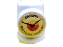 Porcelain Thimble Darwin Northern Territory Vintage Souvenir - $14.84