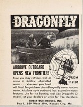 1955 Print Ad Dragonfly Airdrive Outboard Motors Robertson-Hedges Kansas City,MO - £6.15 GBP