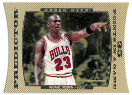 Michael Jordan 1996-97 Upper Deck Predictor Series 2 Die-Cut Card #P2 (Chicago B - £31.93 GBP