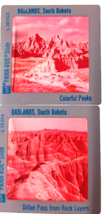 GAF Pana-Vue 5 Slides Badlands South Dakota Spire Dillion Peaks Sunset Sheep Mtn - £8.95 GBP