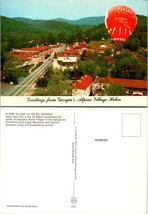 Georgia Alpine Village Of Helen Hot Air Balloon Green Forest VTG Postcard - £7.37 GBP