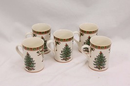 Spode Mug Christmas Tree Sentiment Set of 5 - £39.15 GBP