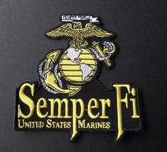 Semper Fi Usmc Marine Corps Us Marines Embroidered Patch 4 X 4 Inches - £4.57 GBP