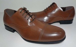 Kenneth Cole Unlisted Size 9.5 M ST-EEL HOME Cognac Lace Oxfords New Men... - £82.98 GBP