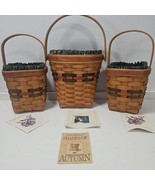 Longaberger Basket Lot Of 3 Shades of Autumn Wall Hanging And Harvest Ba... - $632.17 MXN