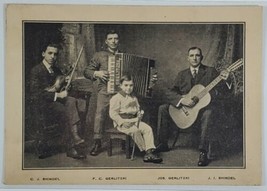 Lancaster Pa Shindel &amp; Gerlitzki Golden Star Musical Trio Advert Card M19 - £23.06 GBP