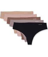 Calvin Klein Women&#39;s Invisibles Seamless Thong Panties 5 Pack  Xlarge - $61.74 CAD