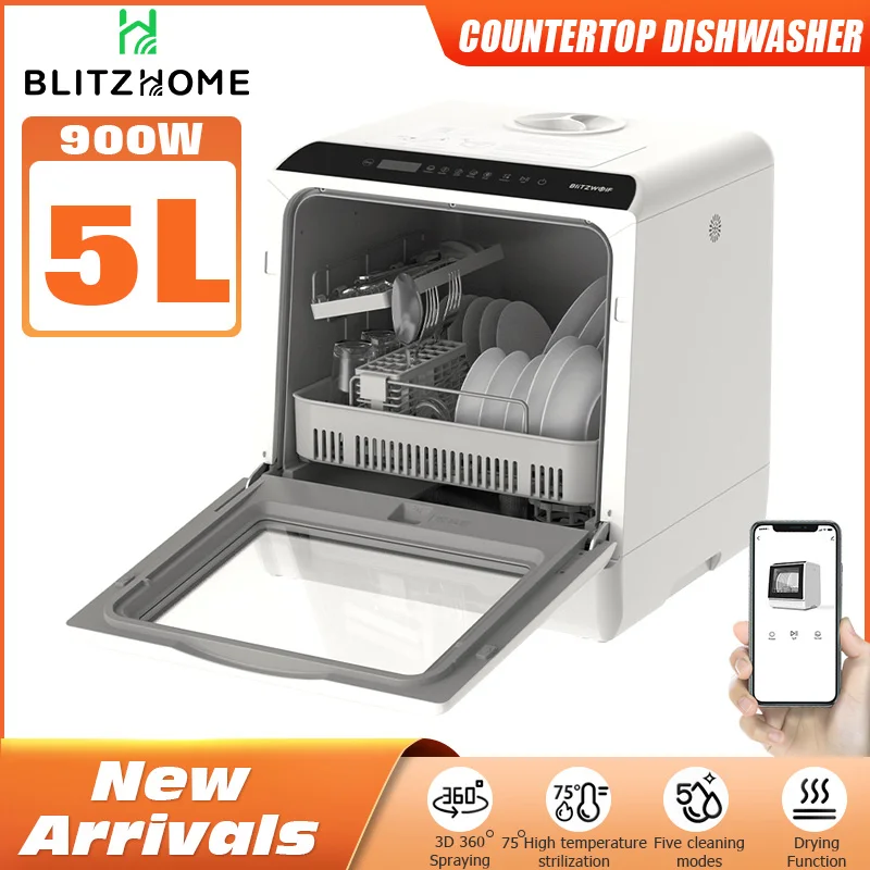 Blitzhome Smart Portable Countertop Dishwasher with APP Control Intelligent - $444.96