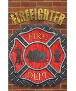Firemans Cross Firefighting Fire Rescue Double Sided Garden Flag Emotes ... - £10.61 GBP