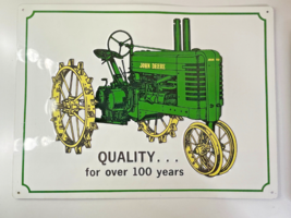 John Deere QUALITY. . . for over 100 years Metal Sign  - £31.01 GBP