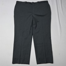 Bespoke 44x29 Gray Wool Flat Front Suit Trousers Mens Dress Pants - $29.99