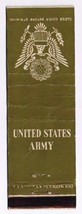 Matchbook Cover United States Army - £1.57 GBP