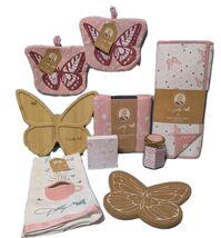 9 Pc Lot Dolly Parton DG Exclusive Butterfly Pink Kitchen Collection NEW - $49.99