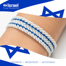 Israel Flag Bracelet, Gift for Men, Friendship Bracelet, Israeli Flag Bracelet - $17.82+