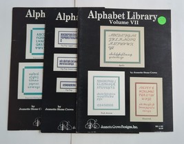 3 BOOK LOT Jeanette Crews Designs Inc. Alphabet Library Volumes 1 3 And 7 Vtg SC - $14.24