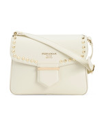 PERSAMAN NEW YORK Made In Italy Piera Leather Studded Shoulder Bag - £102.87 GBP