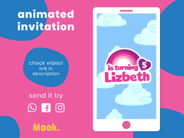 My Little Pony Video Invitation Animated, Digital Birthday Invitation - £10.37 GBP