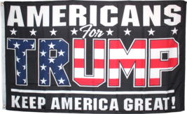Americans For Trump KAG Keep America Great Black 3X5 Flag Rough Tex® 68D Nylon - $18.88