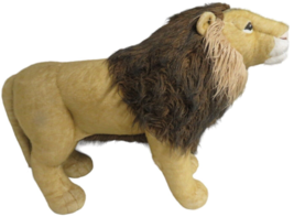Giant 35&quot; Long FAO Schwarz Lion Plush Standing Stuffed Animal Excellent - $98.95