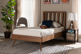 Idina Ash Walnut Twin Size Bed - $8,752.40 MXN
