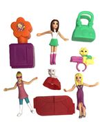 Polly Pocket McDonald&#39;s &amp; Burger King Happy Meal Toy Lot With Dolls Cats... - $15.36 CAD