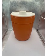 Vintage Rubbermaid Ice Bucket -- Orange with White Lid No Handle - £5.97 GBP