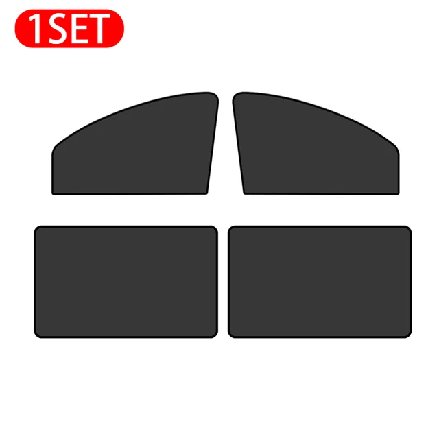 Car Side Window  Cover Magnetic Mount  Summer UV Protector Auto Front Rear Black - £67.81 GBP