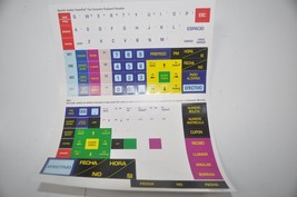 APD 3M Parking Cashier Station labels Tabs Auditor PowerPad Fee Keyboard Spanish - £29.75 GBP