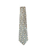 Stafford Executive Mens Tie Green Brown Geometric Wide Classic Silk USA ... - £8.78 GBP