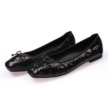 Elegant Comfortable Ballet Woman flats Shoes Bling bow-knot casuales Slip-on Spr - £37.56 GBP