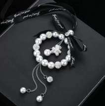 Creative beaded pearl and diamond car pendant,Car pendant and decoration - £18.01 GBP