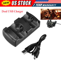 US Dual USB Charger Charging Dock Station for Sony PS3 Wireless Controller - £14.14 GBP