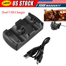 US Dual USB Charger Charging Dock Station for Sony PS3 Wireless Controller - £14.50 GBP