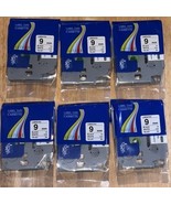 6-Pack, 9mm, 0.35&quot; Label Tape TZe-221 Replacement for Brother TZ Tape TZ... - $24.74