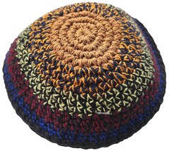 Colorful Knitted KIPPA size: 6&quot; / 15cm Yarmulke Kipa Kippah skullcap cap type 2 - £3.61 GBP