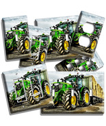 BIG WHEELS FARMER TRUCK GREEN TRACTOR LIGHT SWITCH WALL PLATES OUTLET HO... - £14.45 GBP+