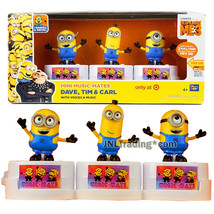 Despicable Me 3 Exclusive Mini Music-Mates Figure DAVE, TIM and CARL with Sounds - £39.97 GBP