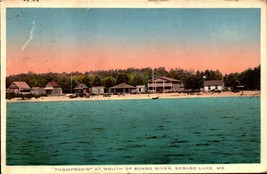 VINTAGE Postcard Thompson&#39;s at mouth of Songo River in Sebago Lake, Maine BK35 - £3.11 GBP