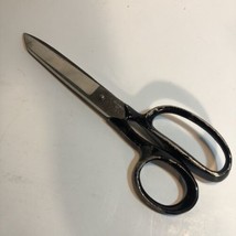 Vintage WISS No 38 Inlaid Steel Forged Shears Scissors Newark 8.25&quot; Black Handle - $10.81