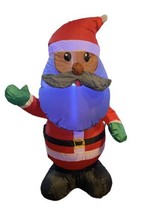 Home Accents Holiday 4 ft Black African American Santa Inflatable With Lights - £21.43 GBP