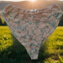 Victoria&#39;s Secret Gold Crown High Cut Floral Panties Flutter Lace Waist ... - $148.50